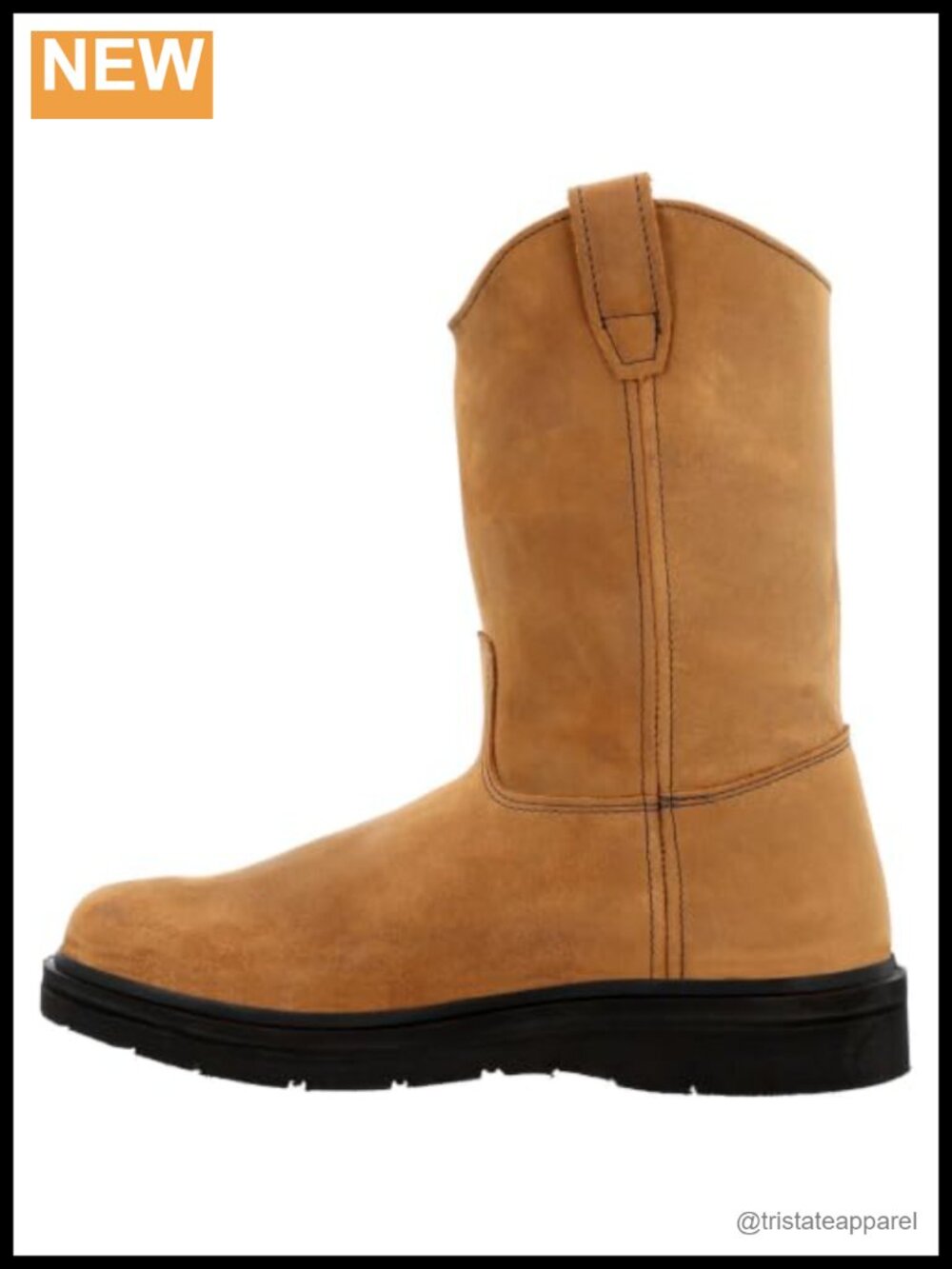 Pull On Work Boot Leather Steel Shank 11 Inch Industrial Construction